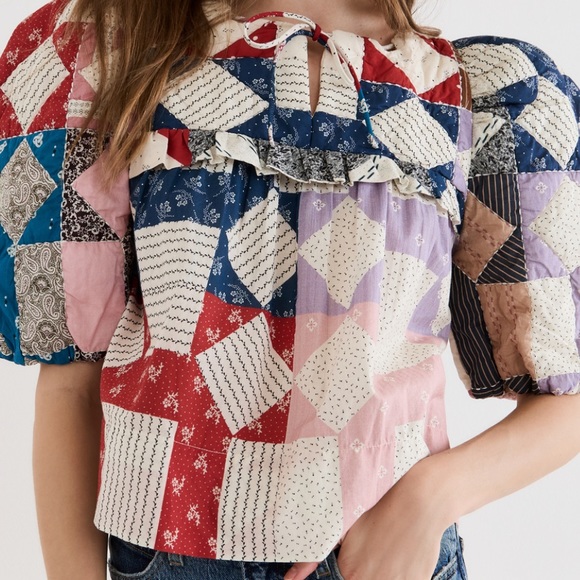 Sea Nohr Quilt Puff Sleeve Top - Picture 6 of 7